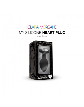 sexy My Silicone Heart Plug - Noir